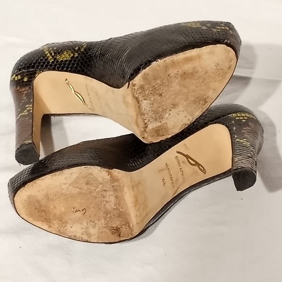 BRIAN ATWOOD Snakeskin Heeled Platforms - Picture 3 of 7